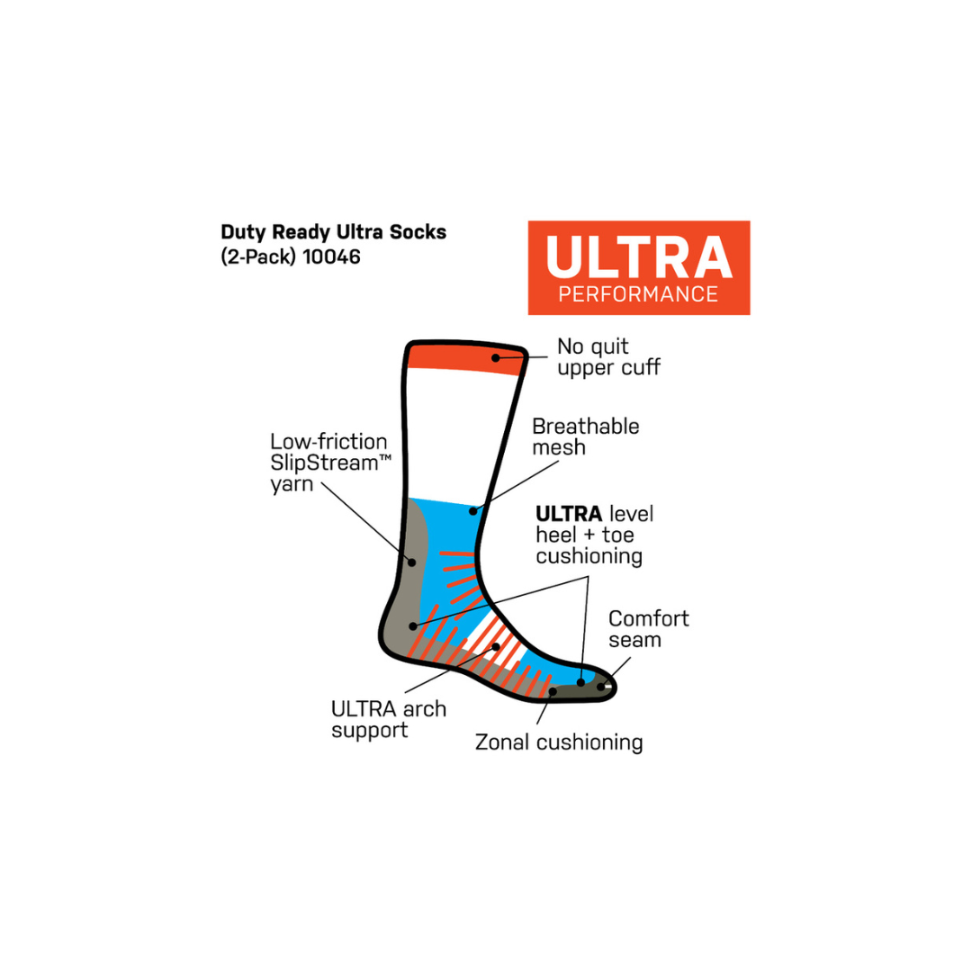 5.11 Tactical Duty Ready Ultra 2 Pack Crew Socks
