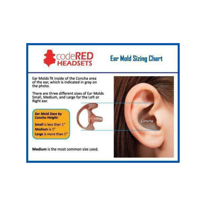 CODE RED Silicone Left Ear Mold