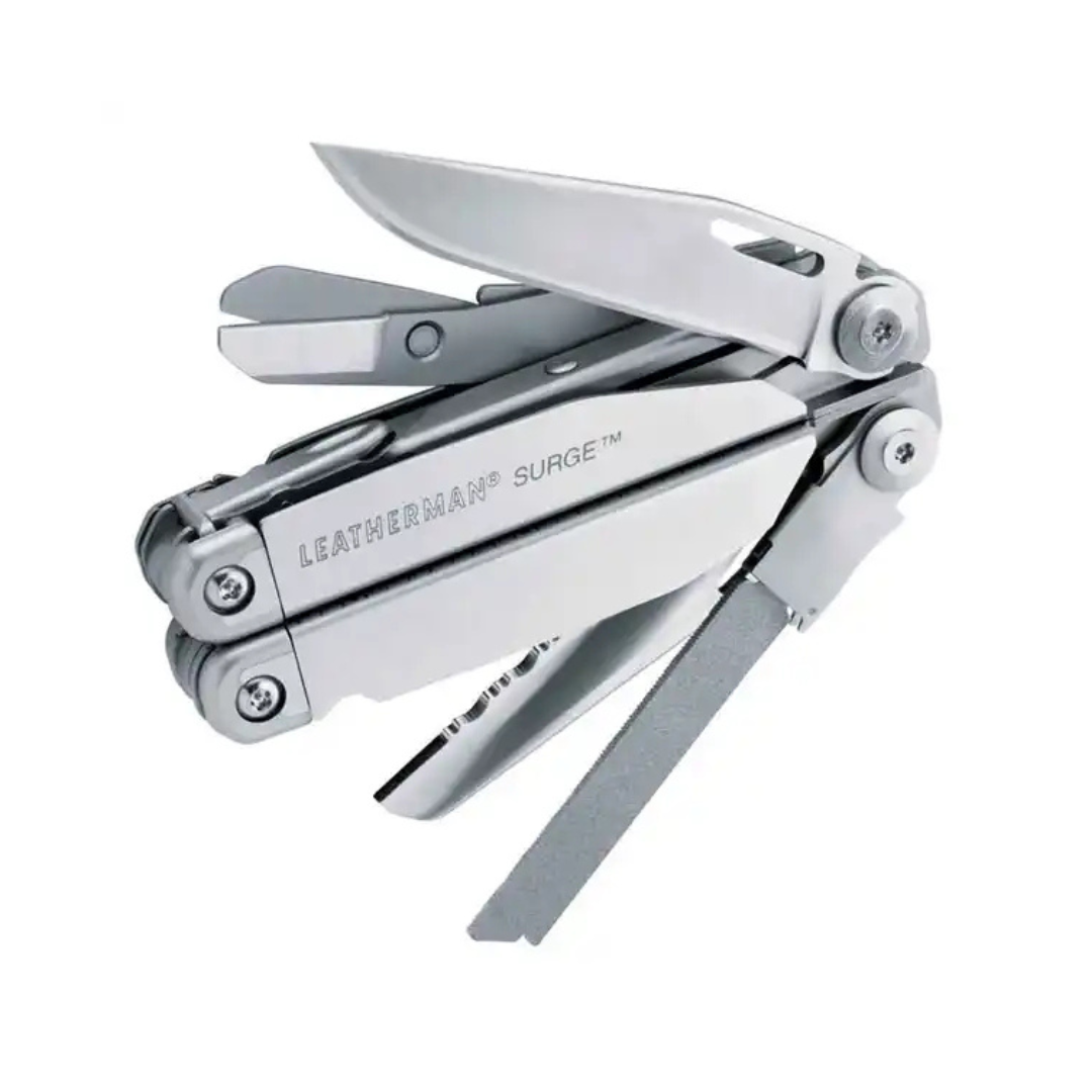 Leatherman w/Leather Sheath Surge Stainless Steel Multitool