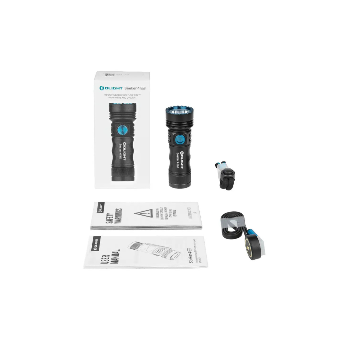 Olight Seeker 4 Mini 1200 Lumens Mini EDC Torch with White & UV Light