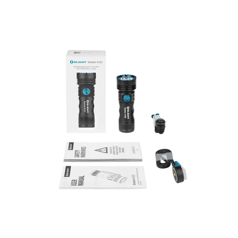 Olight Seeker 4 Mini 1200 Lumens Mini EDC Torch with White & UV Light