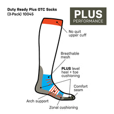 5.11 Tactical Duty Ready Plus 3 Pack Crew Socks