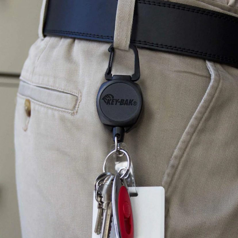 Key-Bak Sidekick 24" Kevlar Cord Retractable Keychain & Badge Holder