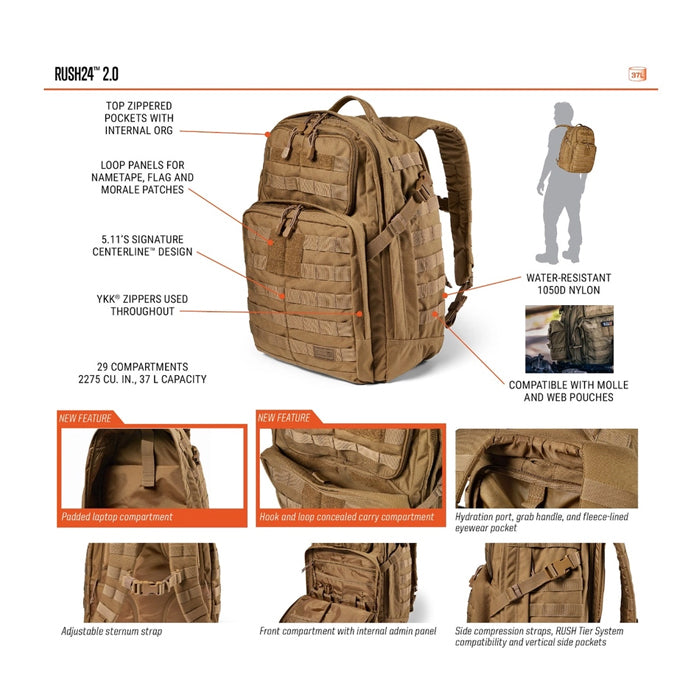 5.11 Tactical Rush 24 Backpack 2.0