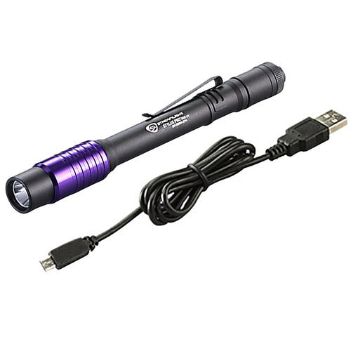 Streamlight Stylus Pro USB UV with 120V AC adapter and USB c