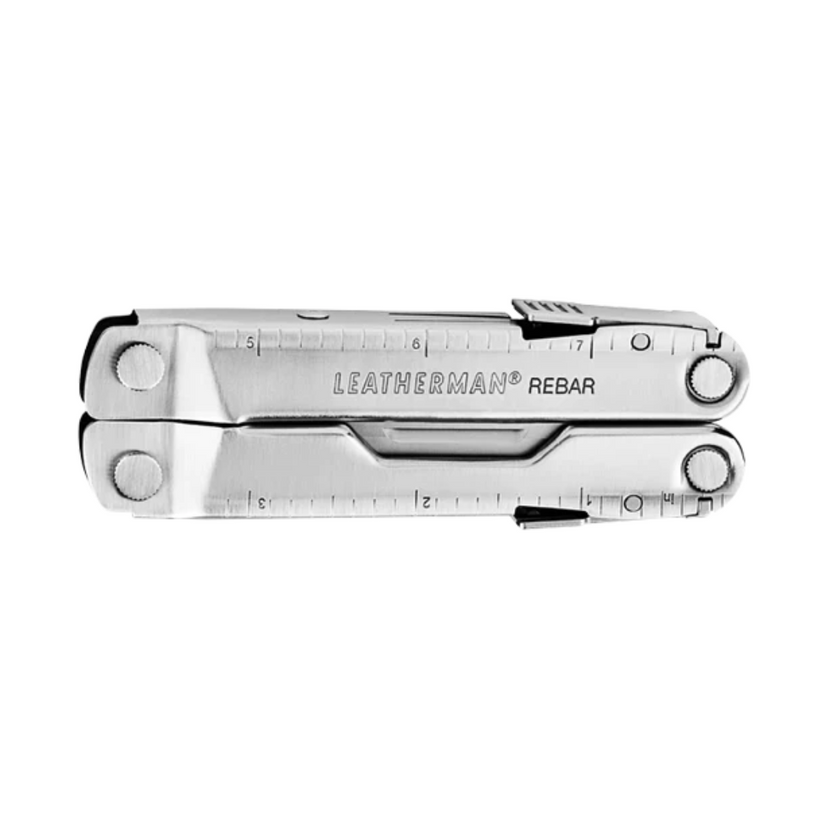 Leatherman w/Nylon Button Sheath Rebar Stainless Steel Multi