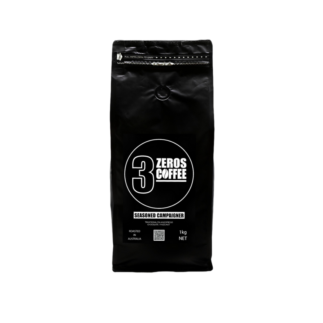 3Zeros Coffee Seasoned Campaigner Bag Beans