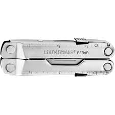 Leatherman w/Nylon Button Sheath Rebar Stainless Steel Multi