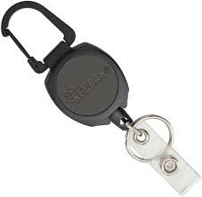 Key-Bak Sidekick 24" Kevlar Cord Retractable Keychain & Badg